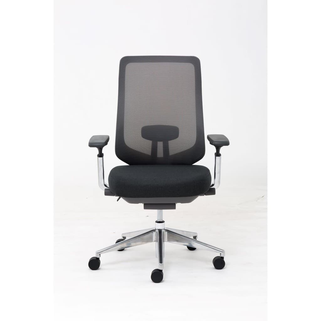 Modernform เก้าอี้เพื่อสุขภาพ รุ่น Series16 Premium เก้าอี้สีดำ พนักพิงกลาง เท้าแขน 4D เบาะหุ้มผ้า พนักพิงตาข่าย ขาอลูมิเนียม Ergonomic ระบายอากาศดีเยี่ยม https://lnwchill.com