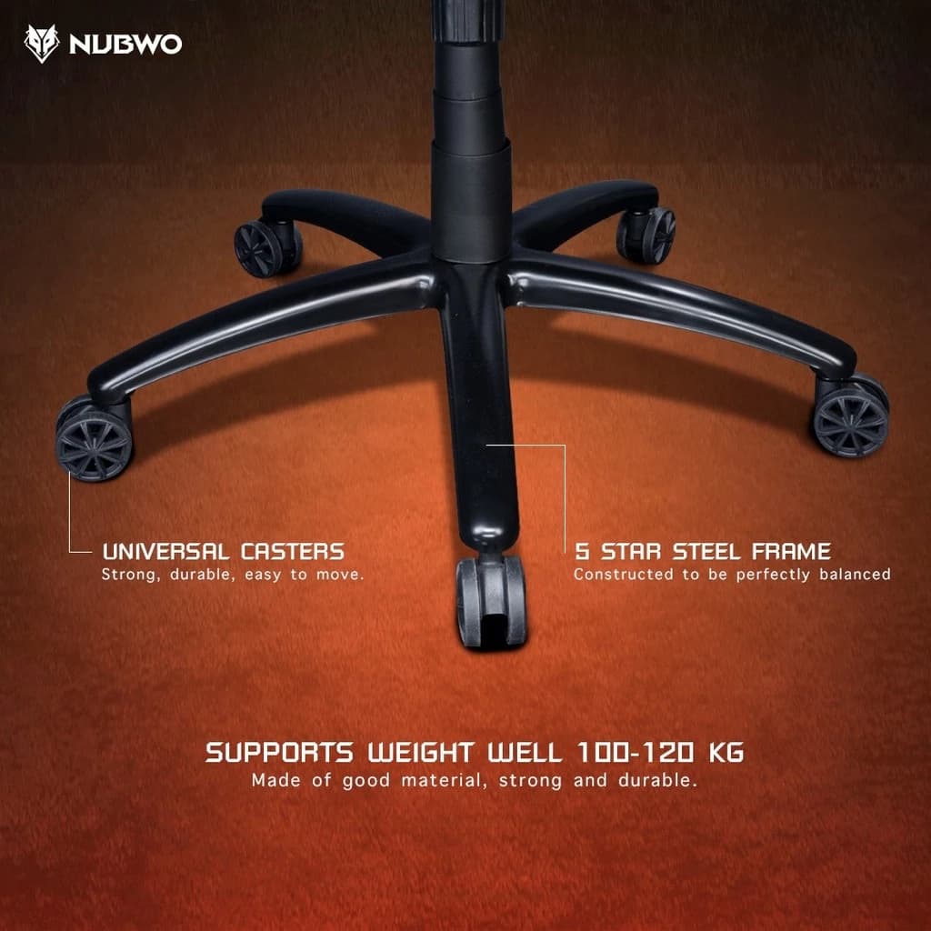 Nubwo เก้าอี้เกมมิ่ง เก้าอี้ทำงาน Gaming Chair E-Sport เก้าอี้สีดำ สีแดง สีม่วง สีน้ำตาล สีขาว ปรับเอนนอนได้สูงสุด 180 องศา เก้าอี้พนักพิงสูง ขาเหล็ก มี 6 สี รุ่น NBCH-019 https://lnwchill.com