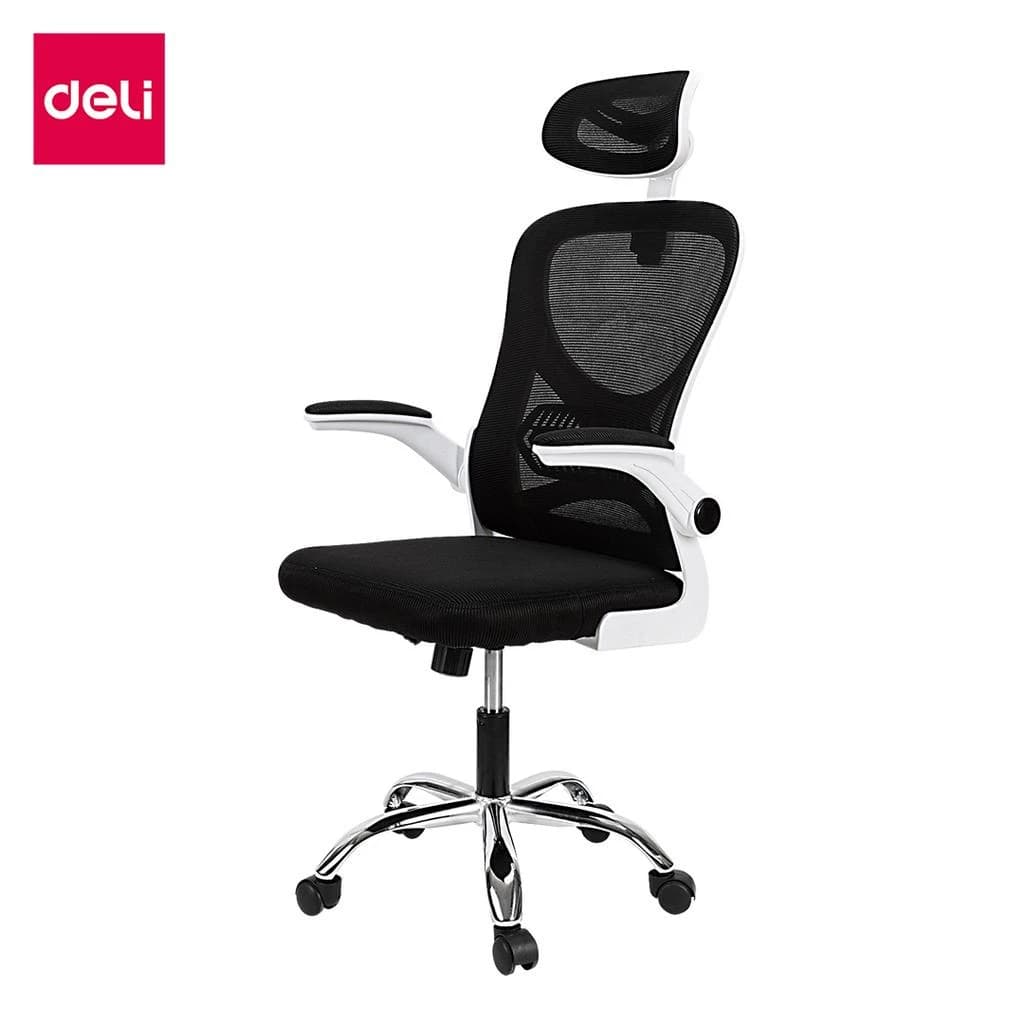Deli เก้าอี้ทำงาน เก้าอี้ทำงานเพื่อสุขภาพ Ergonomic เก้าอี้สีดำ เก้าอี้สีขาว เก้าอี้สีเทา เก้าอี้สำนักงาน พยุงเอวปรับได้ พนักพิงศีรษะ2D ที่นั่งทำงาน Office Chair ระบายอากาศดีเยี่ยม https://lnwchill.com