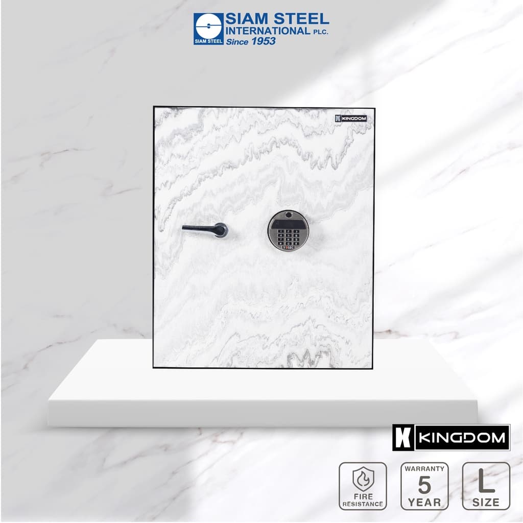 KINGDOM ตู้เซฟ รุ่น DC155B DÉCOR Stone Series ตู้เซฟกันไฟลายหินอ่อน ระบบสแกนนิ้วและดิจิตอล น้ำหนัก 155 กก. ที่สุดแห่งการผสมผสานดีไซน์และความปลอดภัย https://lnwchill.com
