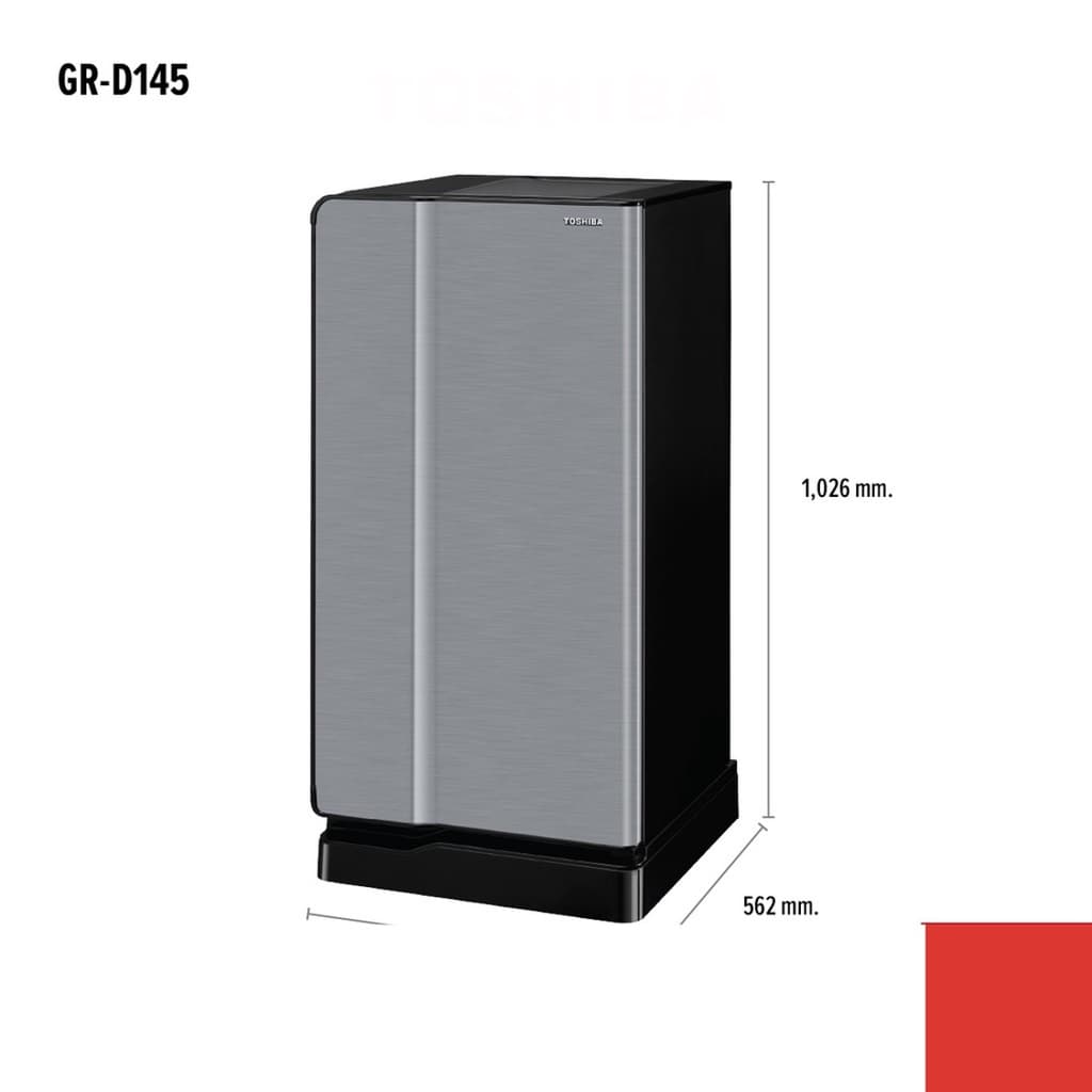 TOSHIBA Curve GR-D145 ตู้เย็น 1 ประตู 5.2 คิว ดีไซน์โค้งมน ชั้นวางกระจกนิรภัย เย็นจัดจุใจ ดีไซน์สวยหรู การันตีรางวัลยอดเยี่ยม https://lnwchill.com