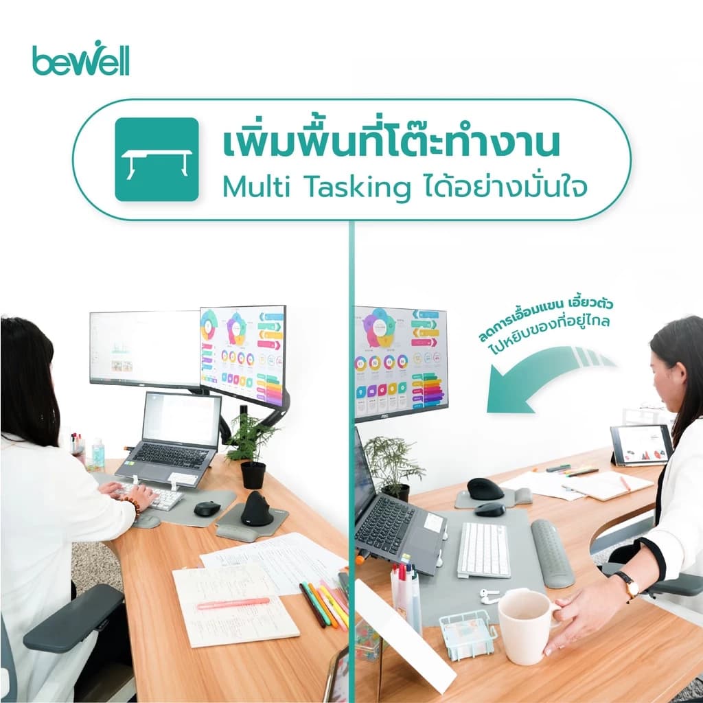 Bewell Ergonomic L-Shaped Desk โต๊ะปรับระดับไฟฟ้า รูปตัว L เข้ามุมได้ทั้ง 2 ฝั่ง รับประกัน 5 ปี https://lnwchill.com