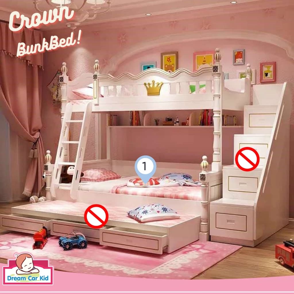 เตียง2ชั้น รุ่น Crown ขนาด4ฟุต https://lnwchill.com