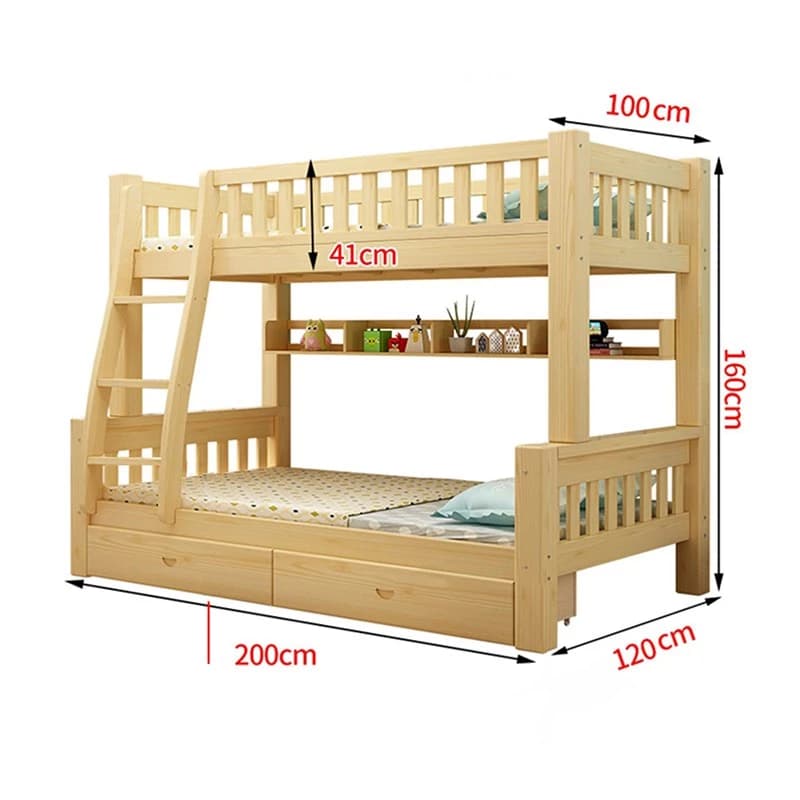 เตียงสองชั้น เตียง 2 ชั้น ตียงคู่ไม้เนื้อแข็งทั้งหมดสองชั้นบนล่าง สองชั้นในหอพักพนักงาน อพาร์ตเมนต์ขนาดเล็ก เตียงสองชั้ https://lnwchill.com