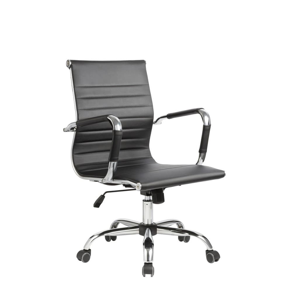 INDEX LIVING MALL เก้าอี้สำนักงานพนักพิงกลาง รุ่น คาริน่า - สีดำ เก้าอี้สีดำ เก้าอี้นั่งทำงาน สามารถรองรับน้ำหนักได้สูงสุด 100 กิโลกรัม https://lnwchill.com