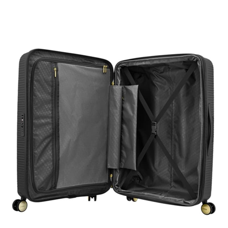AMERICAN TOURISTER รุ่น CURIO SPINNER 69/25 EXP TSA กระเป๋าเดินทางล้อลาก 25 นิ้ว ล้อทอง วัสดุ HS Polypropylene ทนทานพร้อมฟังก์ชันขยายความจุ https://lnwchill.com
