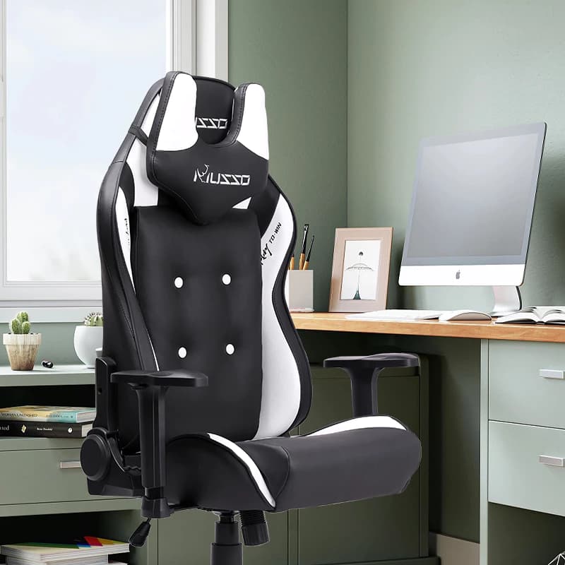 MUSSO รุ่น Matador Series เก้าอี้สีเทา เก้าอี้เบาะผ้า เก้าอี้เล่นเกมเก้าอี้คอมพิวเตอร์ปรับระดับได้ เก้าอี้สำนักงานผู้บริหารหระดับพรีเมียมออกแบบตามหลักสรีรศาสตร์ https://lnwchill.com