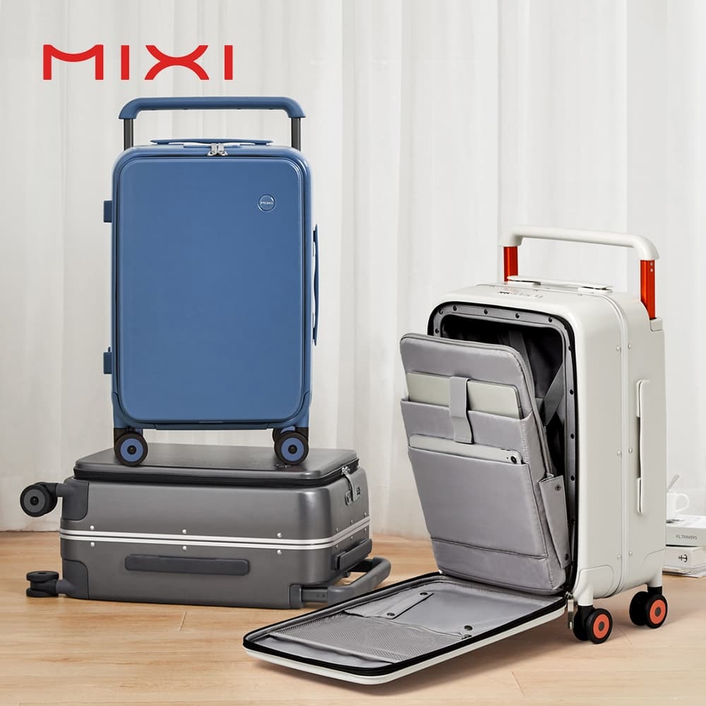 Mixi รุ่น M9275 กระเป๋าเดินทางกรอบอลูมิเนียม 20 และ 24 นิ้ว แบบเปิดหน้าพร้อมคันชักกว้าง ใช้งานสะดวก https://lnwchill.com