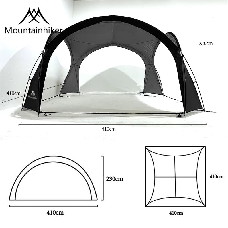 Mountainhiker เต้นท์สนาม พับเก็บได้ อัต กลางแจ้งป่า ป้องกันฝน ผ้าเคลือบสีเงินฟอร์ด Madfox Super UV ได้ 95% UPF50+ ขนาด 8-10 คน https://lnwchill.com