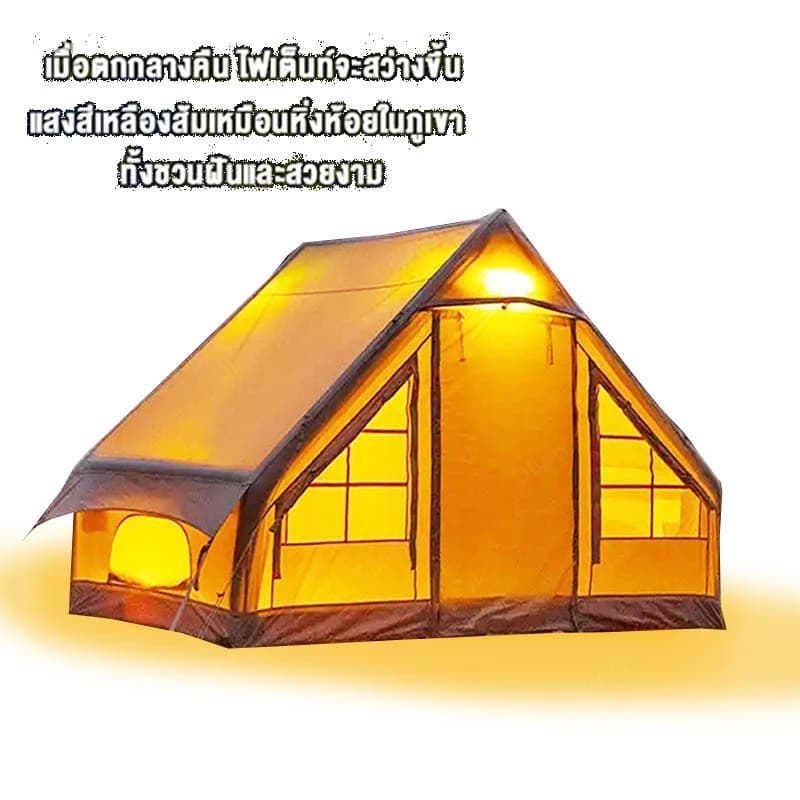 Mountainhiker เต็นท์เป่าลม 6.3-12 ตรม เต็นท์แคมปิ้ง 5-12 คน กันน้ำระบายอากาศได้ เต็นท์แคมปิ้งแบบพกพา https://lnwchill.com