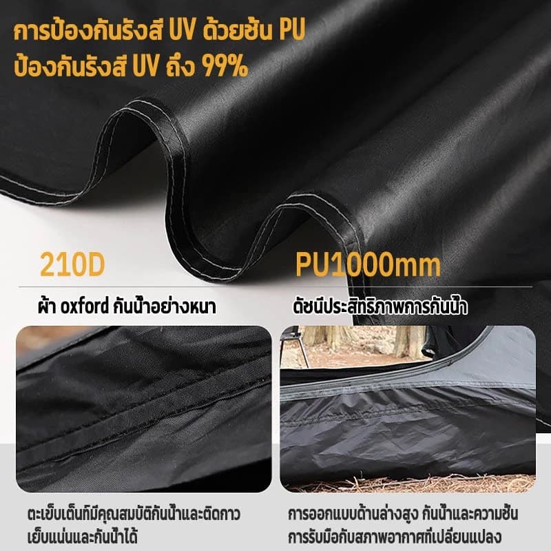 Mountainhiker เต็นท์พักแรม เต็นท์นอนแบบกางอัตโนมัติ พับได้ นอน​4-6​คน พักในสวน น้ำหนักเบา เต๊นท์ระ https://lnwchill.com