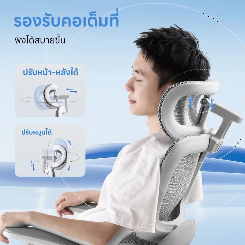 Yisong รุ่น X365 เก้าอี้สีขาว เก้าอี้สีเทา เก้าอี้ทํางาน เก้าอี้เกม เก้าอี้เกมมิ่ง Ergonomic chair ตาข่ายเย็นพิเศษ ที่วางแขนอัปเกรด 7D มีการปรับรับสรีระช่วงเอว https://lnwchill.com