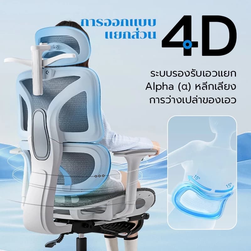 YISONG W203 เก้าอี้คอม full mesh ergonomic chair เก้าอี้ทำงานเพื่อสุขภาพ เก้าอี้สีขาว เก้าอี้สีเงิน รุ่น W203 แขนเฉียงอิสระ สามารถปรับระดับได้ https://lnwchill.com