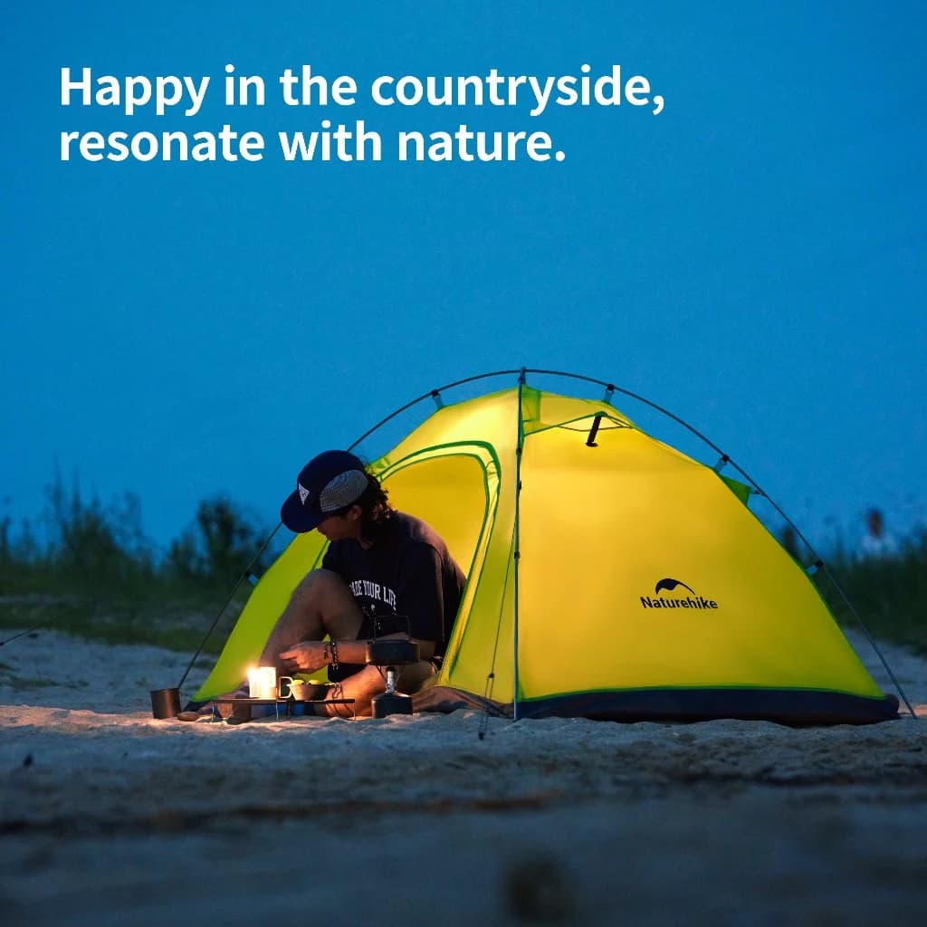 Naturehike กลางแจ้ง 2 คนตั้งแคมป์เดินป่า P Series เต็นท์ชั้นเดียว UPF40 + Breathable Ultralight Garden เต็นท์ https://lnwchill.com