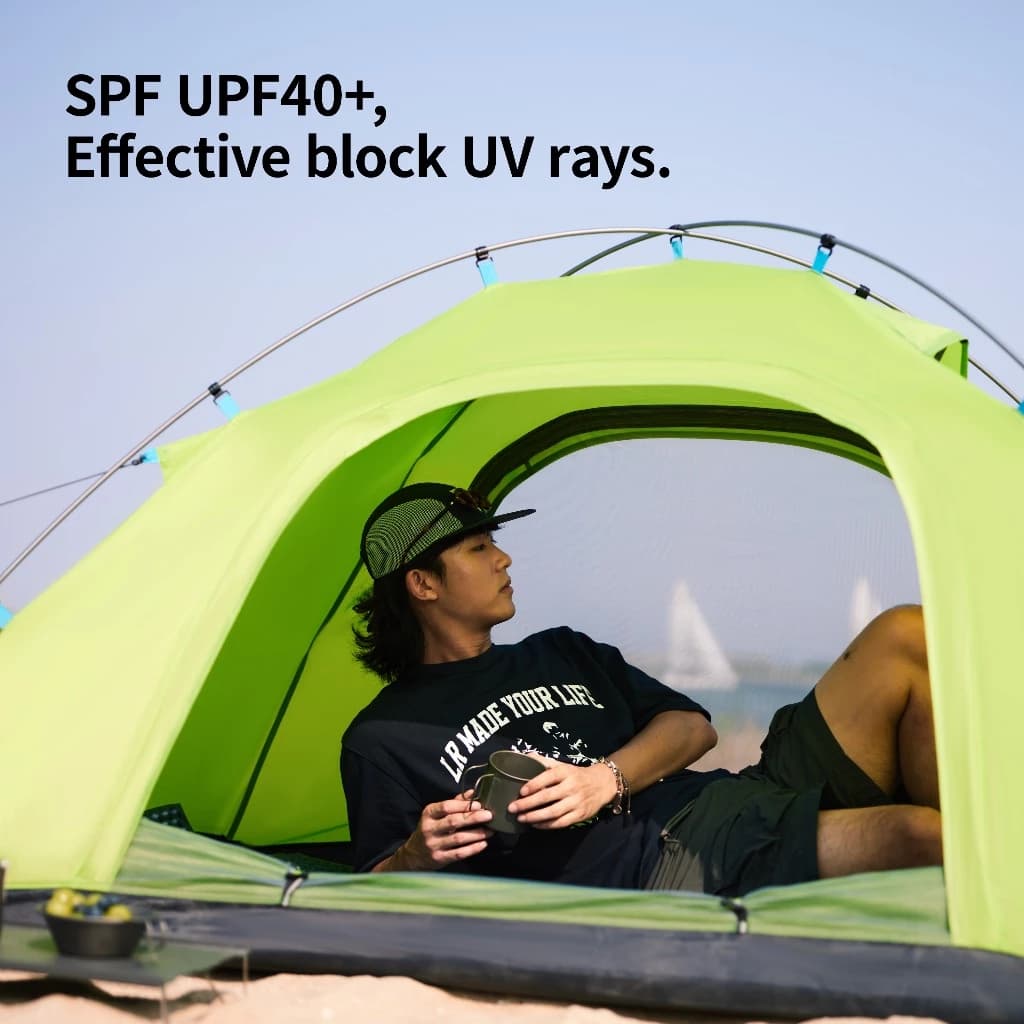 Naturehike กลางแจ้ง 2 คนตั้งแคมป์เดินป่า P Series เต็นท์ชั้นเดียว UPF40 + Breathable Ultralight Garden เต็นท์ https://lnwchill.com