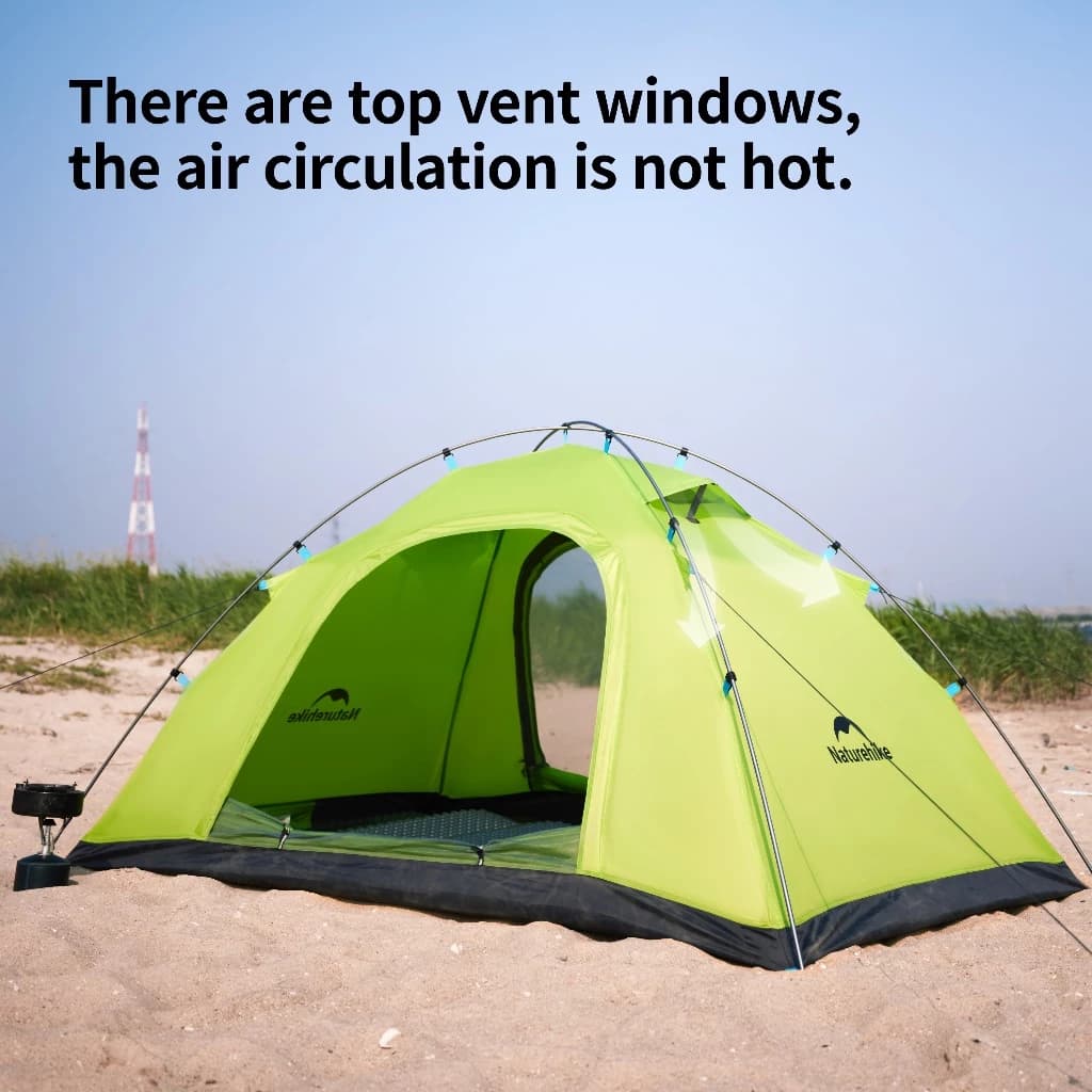 Naturehike กลางแจ้ง 2 คนตั้งแคมป์เดินป่า P Series เต็นท์ชั้นเดียว UPF40 + Breathable Ultralight Garden เต็นท์ https://lnwchill.com