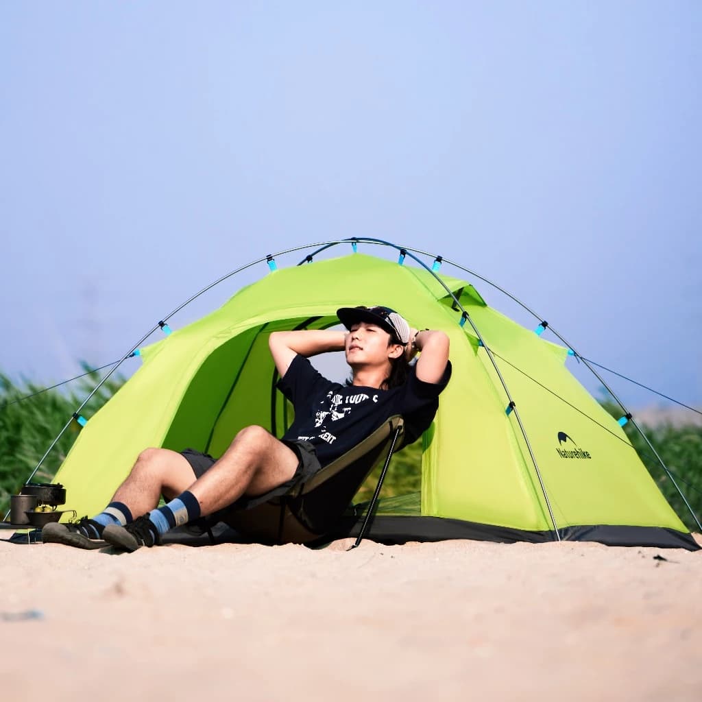 Naturehike กลางแจ้ง 2 คนตั้งแคมป์เดินป่า P Series เต็นท์ชั้นเดียว UPF40 + Breathable Ultralight Garden เต็นท์ https://lnwchill.com