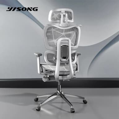 YISONG รุ่น LS900 เก้าอี้สีเงิน เก้าอี้สีขาว เก้าอี้ทํางาน เก้าอี้เกมมิ่ง เก้าอี้คอม ergonomic chair เก้าอี้ทำงานเพื่อสุขภาพ