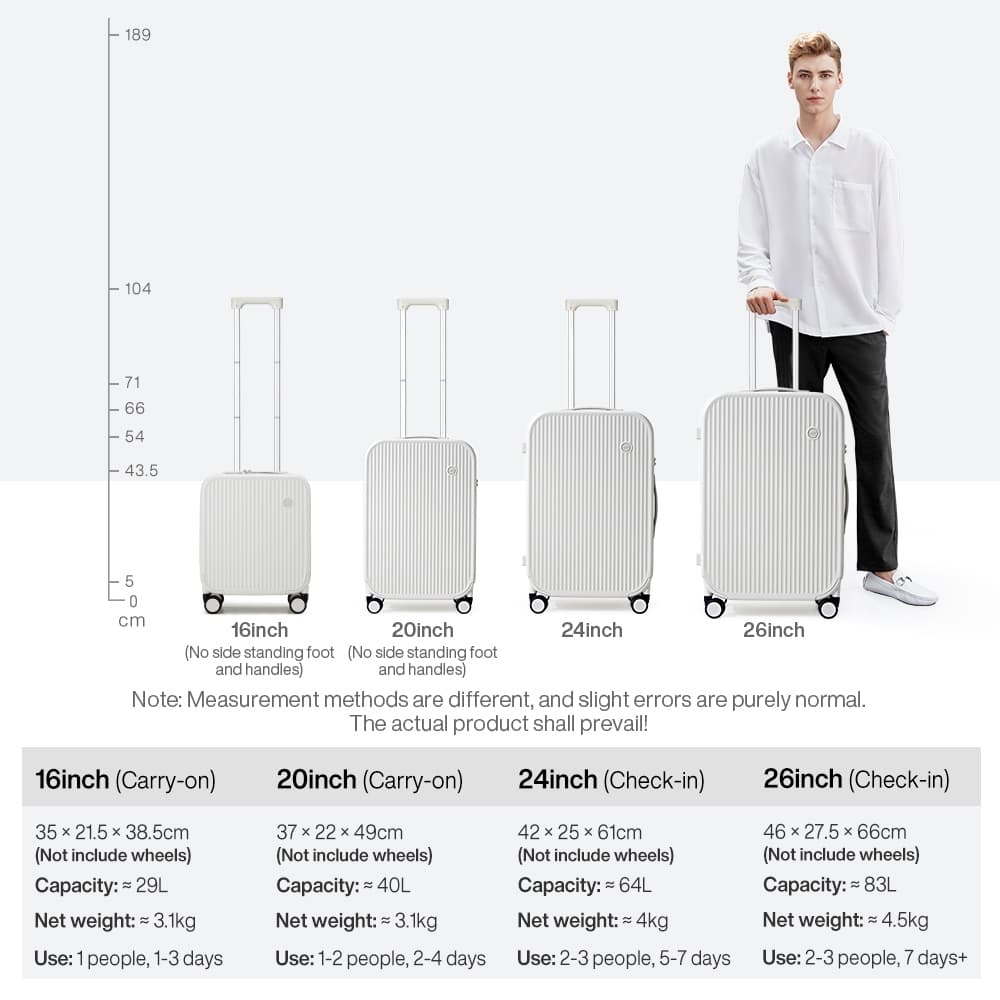 Mixi รุ่น M9273 กระเป๋าเดินทาง Spinner Hard-shell ขนาด 20 24 26 นิ้ว ดีไซน์ทันสมัย น้ำหนักเบา ทนทานทุกการเดินทาง https://lnwchill.com