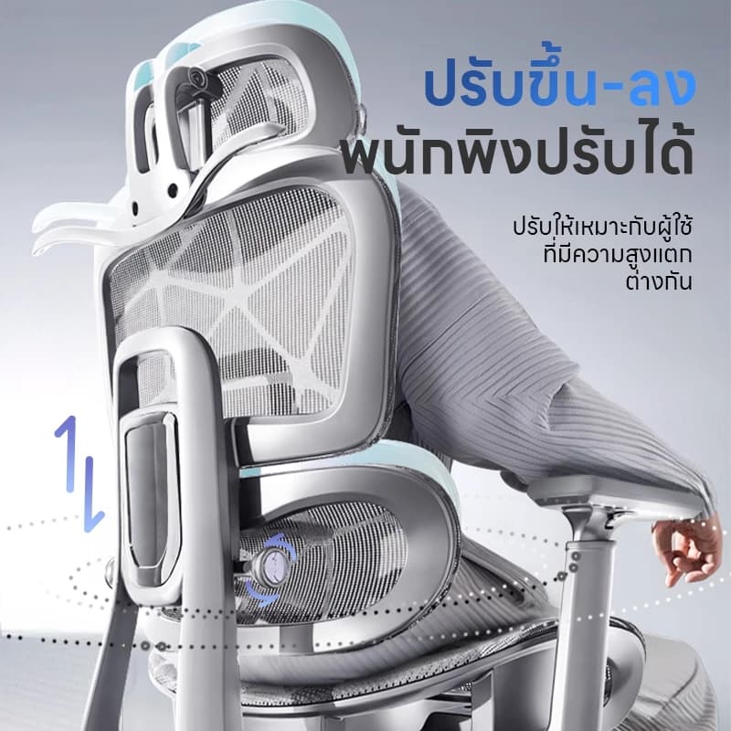 YISONG รุ่น LS900 เก้าอี้สีเงิน เก้าอี้สีขาว เก้าอี้ทํางาน เก้าอี้เกมมิ่ง เก้าอี้คอม ergonomic chair เก้าอี้ทำงานเพื่อสุขภาพ https://lnwchill.com