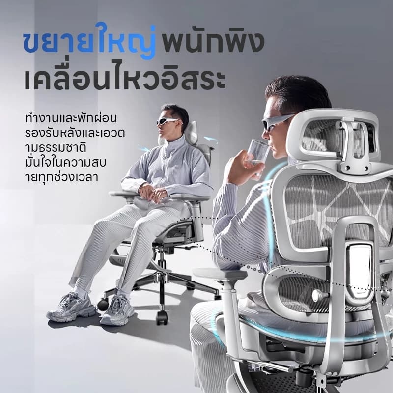 YISONG รุ่น LS900 เก้าอี้สีเงิน เก้าอี้สีขาว เก้าอี้ทํางาน เก้าอี้เกมมิ่ง เก้าอี้คอม ergonomic chair เก้าอี้ทำงานเพื่อสุขภาพ https://lnwchill.com