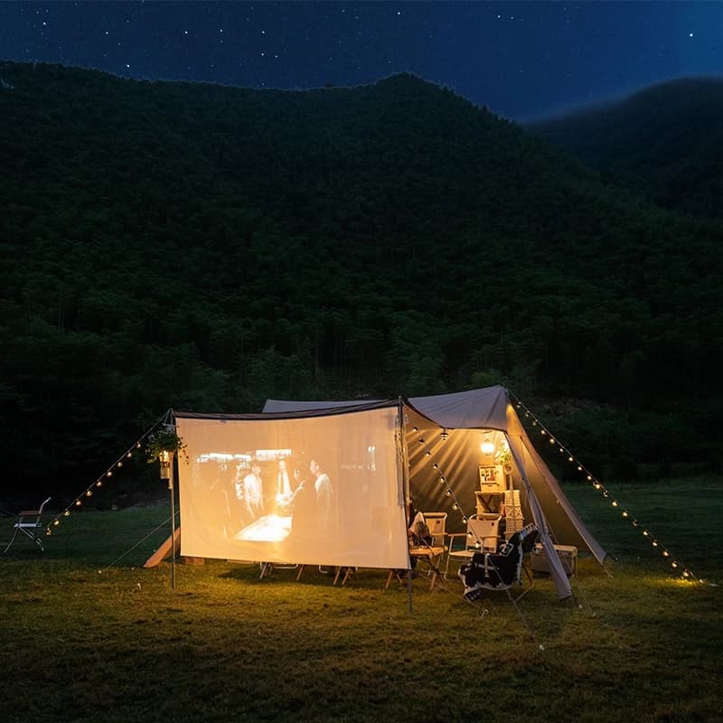 Naturehike Outdoor Camping Glamping UPF 50+ Cloud Desk Twin Tower Shelter เปิด Air Cinema กันสาด Canopy https://lnwchill.com
