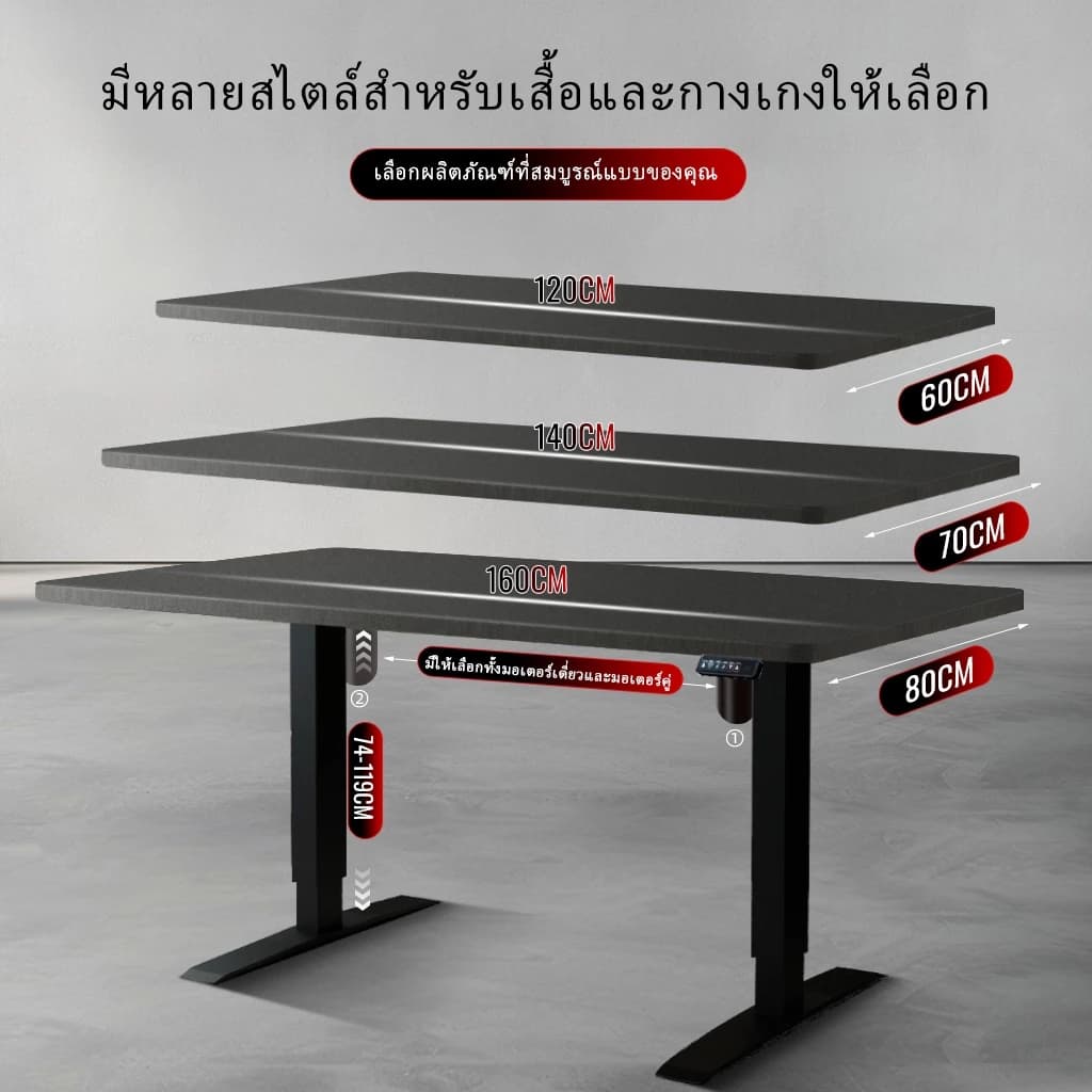 SYLERBO โต๊ะทำงานไฟฟ้าปรับความสูงได้แบบมอเตอร์คู่, ท็อปไม้ไพลินหนาและกว้าง 18 มม., โต๊ะออกแบบตามหลักสรีรศาสตร์แบบสองคานสำหรับเล่นเกมและสำนักงานที่บ้าน https://lnwchill.com