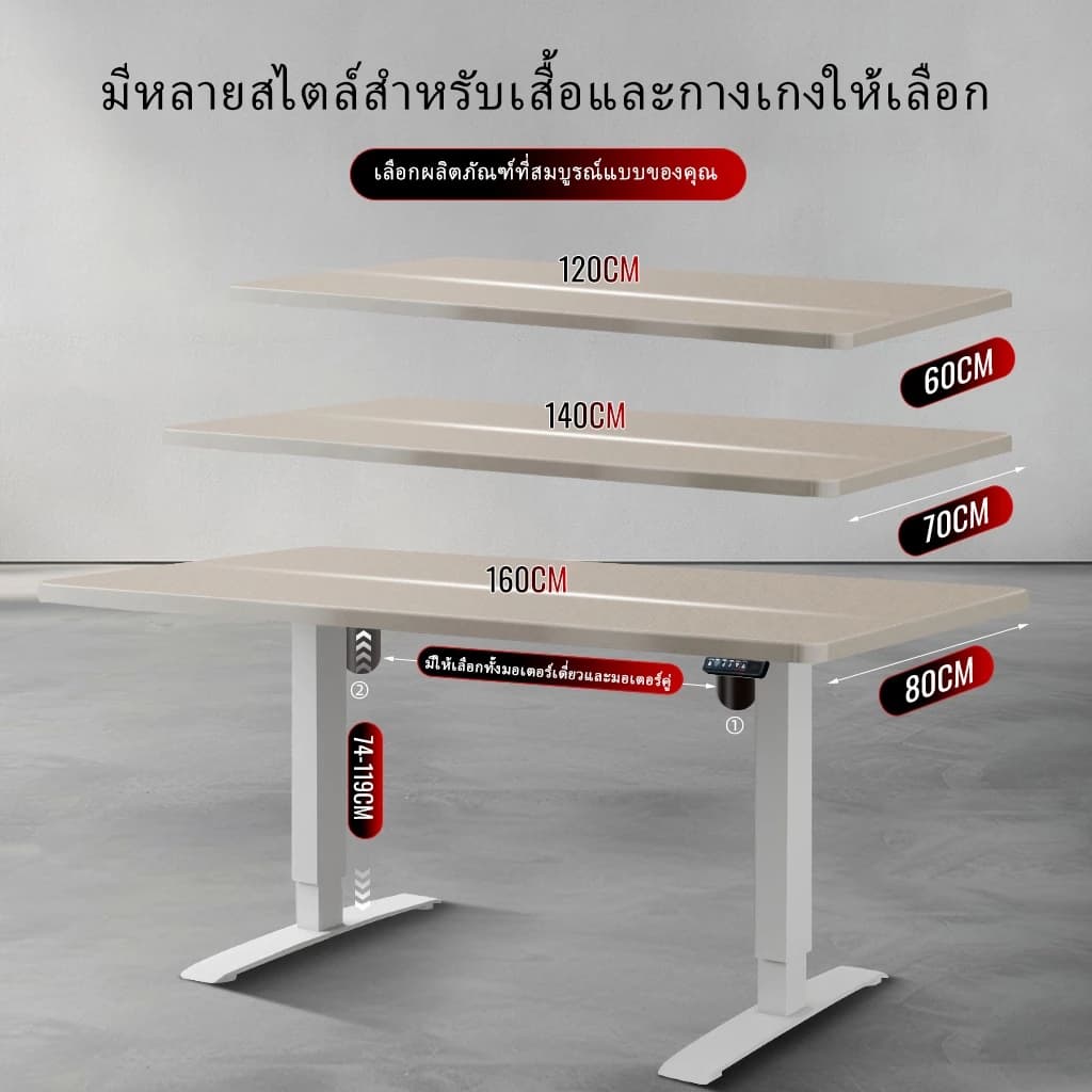 SYLERBO SLYLERBO โต๊ะทำงานไฟฟ้าปรับความสูงได้แบบมอเตอร์คู่, ท็อปไม้ไพลินหนาและกว้าง 18 มม., โต๊ะออกแบบตามหลักสรีรศาสตร์แบบสองคานสำหรับเล่นเกมและสำนักงานที่บ้าน https://lnwchill.com