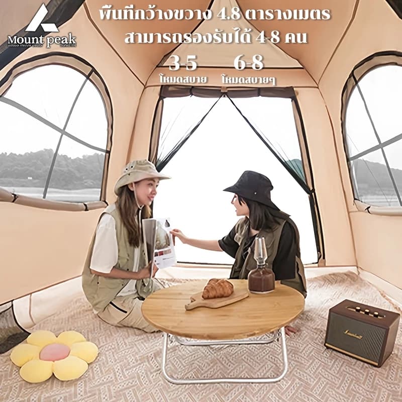 Mountainhiker เต้นท์แคมปิ้ง เต็นท์พอง 5-8 คน พับได้ ป้องกันยุงได้อย่างมีประสิทธิภาพ ระบายอากาศได้ดี https://lnwchill.com