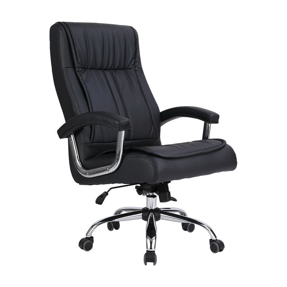 INDEX LIVING MALL เก้าอี้ผู้บริหาร เก้าอี้เบาะหนัง  Ergonomic เก้าอี้สำนักงานพนักพิงสูง รุ่น แจ็คสัน - สีดำ เก้าอี้สีดำ รองรับน้ำหนักได้ถึง 120 กก. https://lnwchill.com