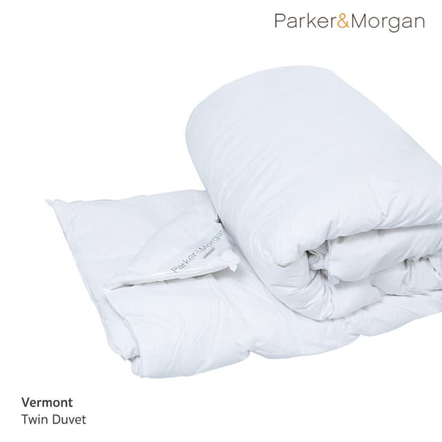 Parker&Morgan รุ่น Vermont ไส้ผ้านวมขนเป็ดแท้ 50/50 ขนาดเตียงเดี่ยว (TWIN) นุ่มฟู อบอุ่น และระบายอากาศดีเยี่ยม