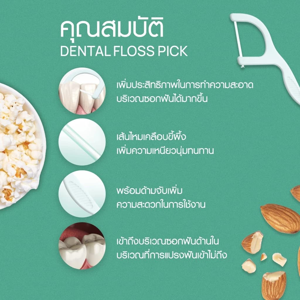 Dentiste' [แพ็ค 3] Dentiste Dental Floss Pick 40 ชิ้น ไหมขัดฟันพร้อมด้ามจับ เส้นไหมเคลือบขี้ผึ้ง ทำความสะอาดซอกฟันได้ดี เดนทิสเต้ https://lnwchill.com