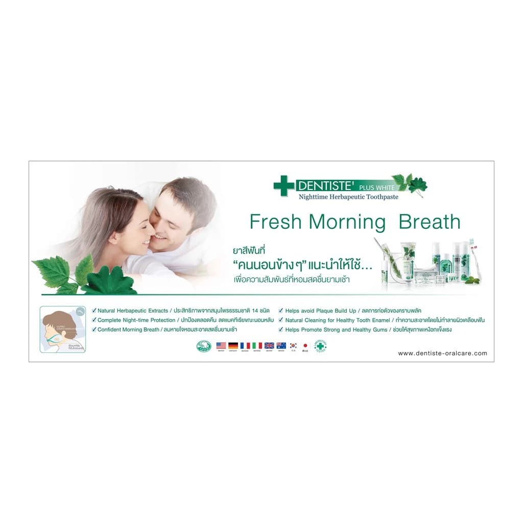 Dentiste' รุ่น Original Toothpaste Tube ยาสีฟันสูตรออริจินัล ลดกลิ่นปาก ฟันขาว ขนาด 20, 50, 90 G https://lnwchill.com