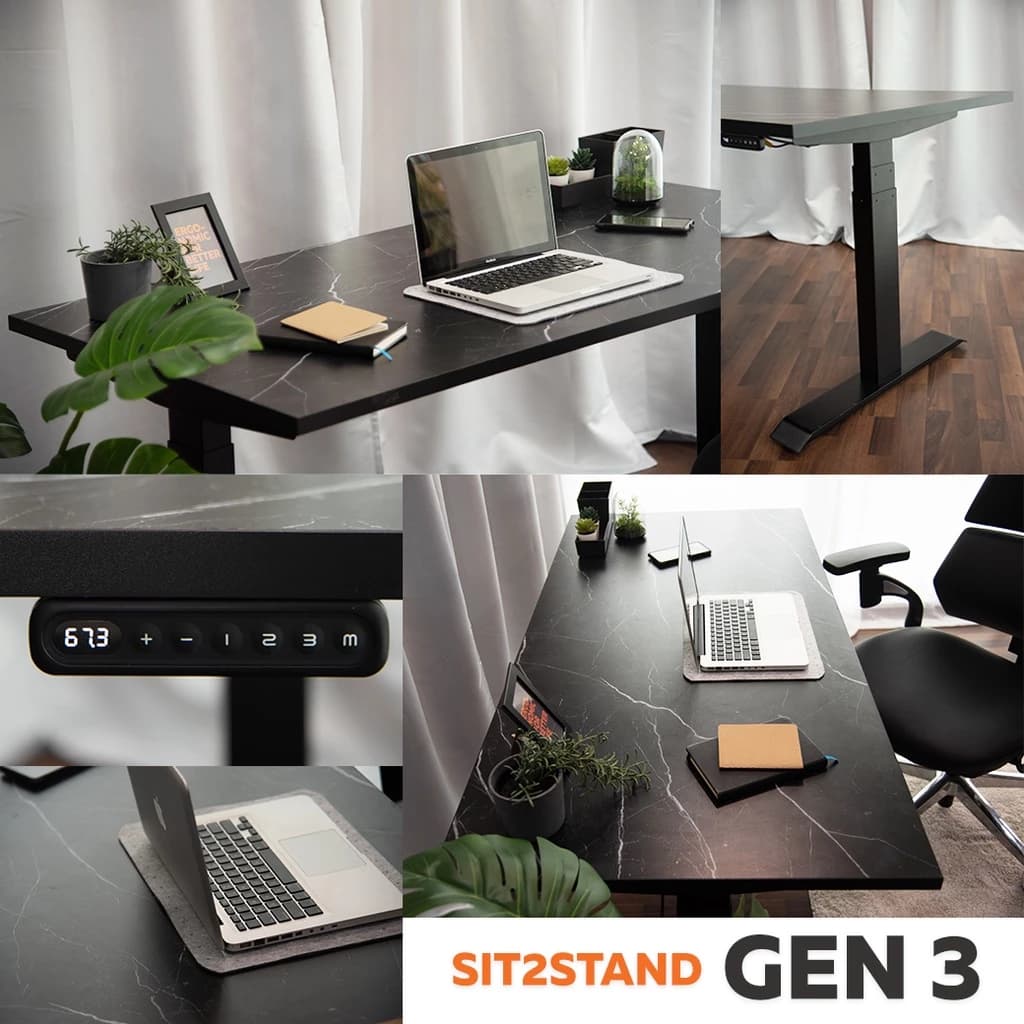 ErgoTrend (Pre-Order) โต๊ะปรับระดับไฟฟ้าเพื่อสุขภาพ Sit2Stand GEN3 ไม้PB (Premium dual motor) https://lnwchill.com