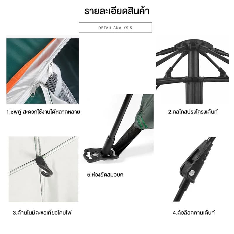 เต็นท์ เต็นท์กางอัตโนมัติ เต็นท์ปิกนิก ป้องกันแสงแดด และ กันฝน พื้นที่ภายในขนาดใหญ่ สำหรับ4-6ท่าน เต็นท์สนาม เต๊นท์อัต https://lnwchill.com