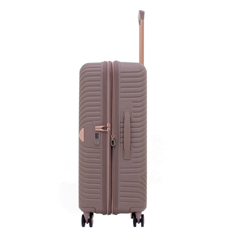 CAGGIONI รุ่น Radius C18123 กระเป๋าเดินทาง โพลีคาร์บอเนต สีโรสโกลด์ ซิปขยายได้ ล้อลาก 360 องศา โครงสร้างเบาพิเศษ ดีไซน์ทันสมัย https://lnwchill.com