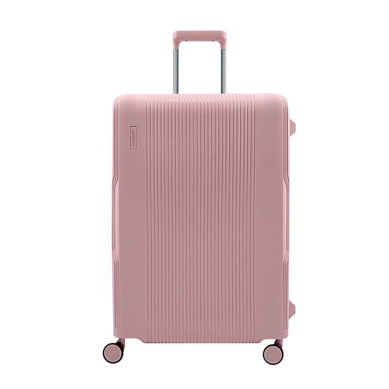CAGGIONI รุ่น C22011 กระเป๋าเดินทางแบบโครง สีชมพู ดีไซน์ทรงเหลี่ยม บรรจุสัมภาระง่าย เพิ่มความจุ แข็งแรงทนทานด้วยวัสดุ โพลีพร็อพไพลีน (PP) https://lnwchill.com