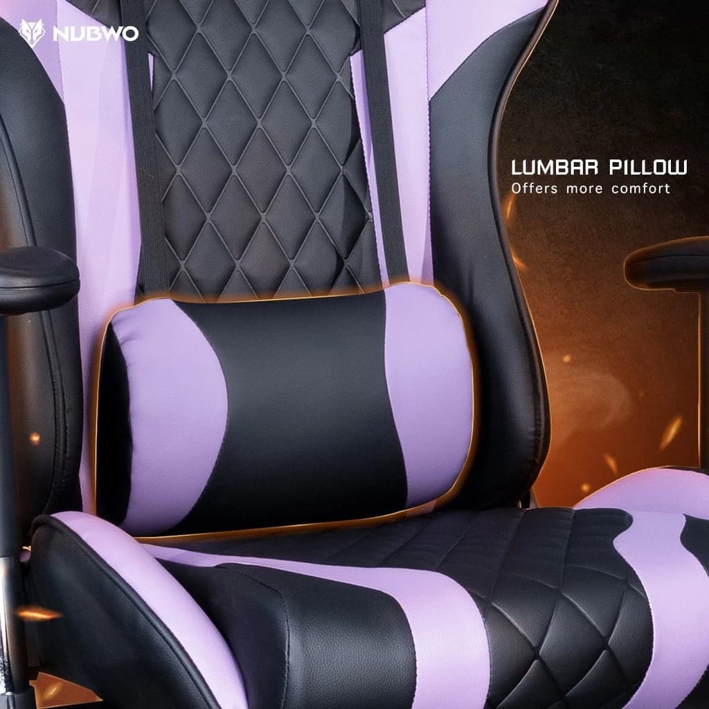 Nubwo เก้าอี้เกมมิ่ง เก้าอี้ทำงาน Gaming Chair E-Sport เก้าอี้สีดำ สีแดง สีม่วง สีน้ำตาล สีขาว ปรับเอนนอนได้สูงสุด 180 องศา เก้าอี้พนักพิงสูง ขาเหล็ก มี 6 สี รุ่น NBCH-019 https://lnwchill.com