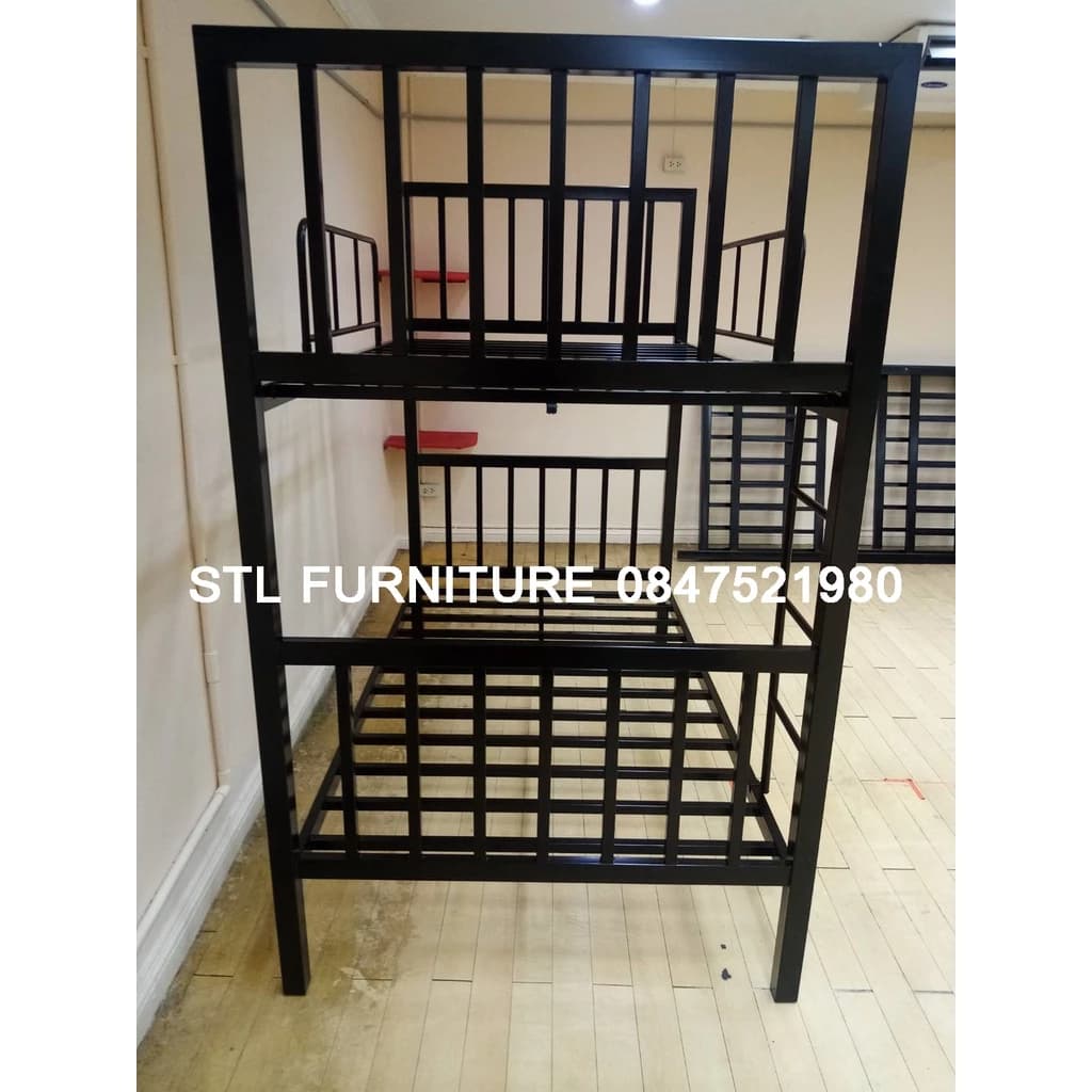 ถูก+ทนที่สุด!! เตียง 2 ชั้น เหล็กกล่อง 3.5 ฟุต สีดำ สีขาว https://lnwchill.com