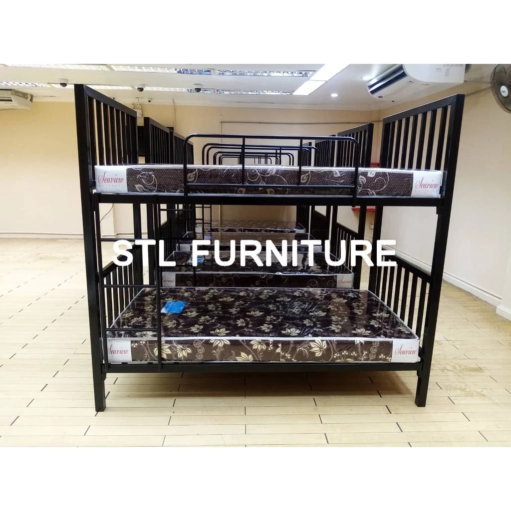 ถูก+ทนที่สุด!! เตียง 2 ชั้น เหล็กกล่อง 3.5 ฟุต สีดำ สีขาว https://lnwchill.com
