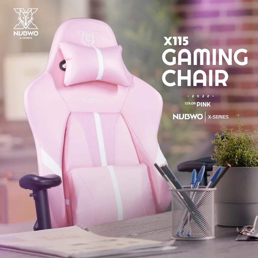 NUBWO เก้าอี้ทำงาน เก้าอี้เกมมิ่งเพื่อสุขภาพ Gaming Chair E-Sport เก้าอี้สีดำ เก้าอี้สีชมพู นุ่มสบาย ตามหลักสรีระศาสตร์ เก้าอี้เกมมิ่ง เก้าอี้เพื่อสุขภาพ ปรับเอนได้ 180 องศา รุ่น X115 https://lnwchill.com