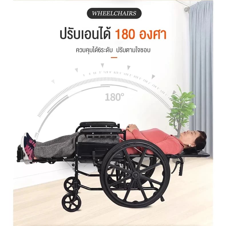 HIMIWAY รถเข็นผู้ป่วย รถเข็นผู้สูงอายุ วีลแชร์เป็นอัมพาตพับเบาพิเศษเข็มขัดดูแลขนาดเล็กโถสุขภัณฑ์มัลติฟังก์ชั่ รถเข็นสามารถเป็นได้6ระดับ ปรับรถเข็นรถเข็น วีลแชร์พับได้ https://lnwchill.com