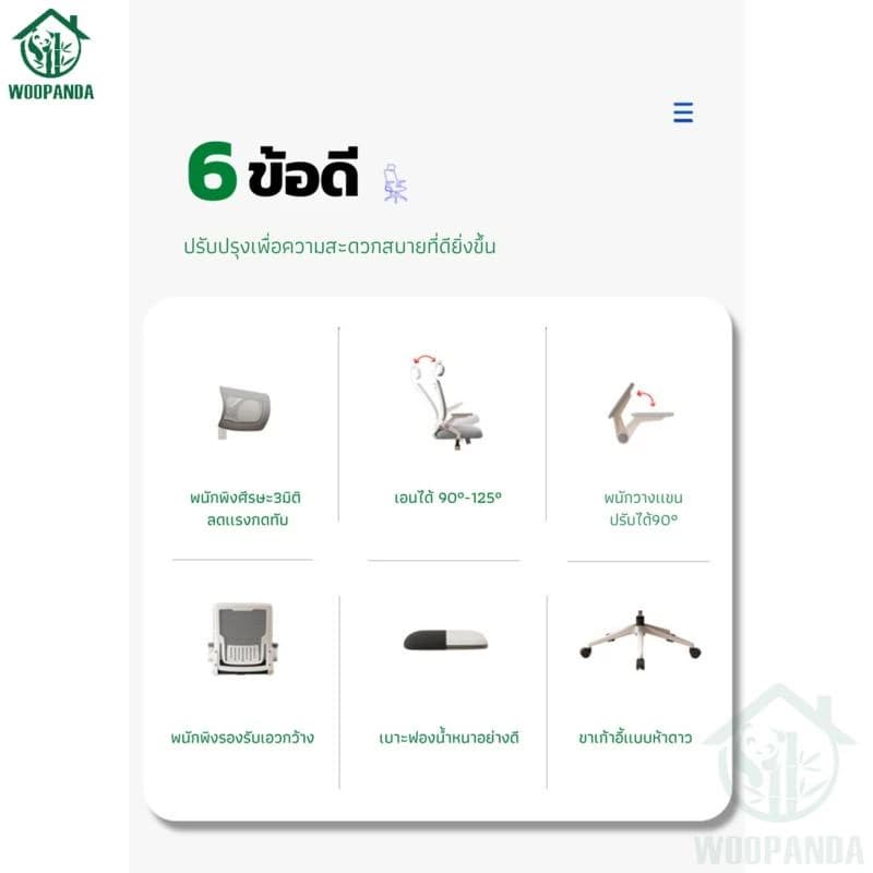 Woodpanda เก้าอี้สำนักงาน เก้าอี้สีดำ เก้าอี้สีขาว เก้าอี้สีเทา ระบายอากาศดีเยี่ยม ใช้อเนกประสงค์มีที่รองคอ วางหัว หมุนได้และมีล้อ มีแบบเอนได้และเอนไม่ได้ ราคาดี https://lnwchill.com