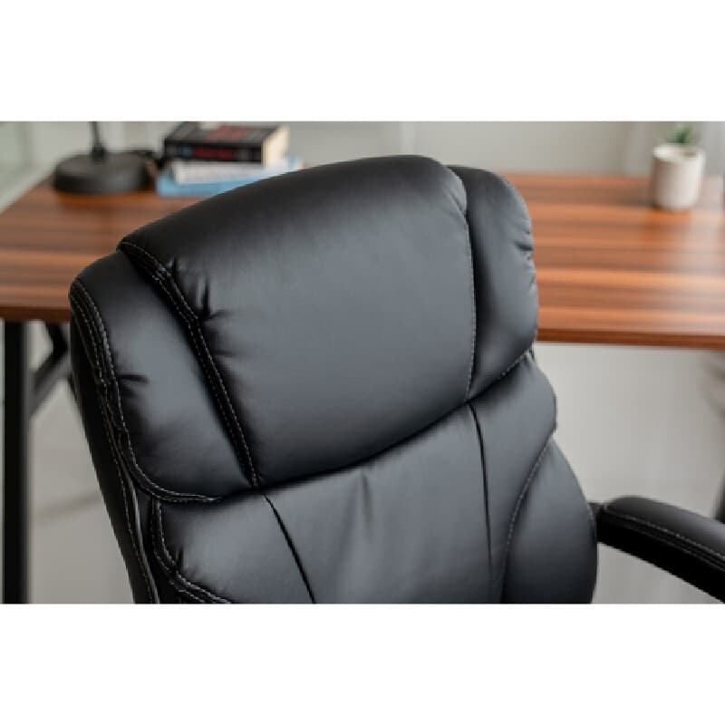 Furradec รุ่น Comfy สีดำ เก้าอี้ผู้บริหาร PU Leather ขาเหล็กโครเมียม ปรับเอนได้ 120 องศา มอบความสบายเหนือระดับ https://lnwchill.com