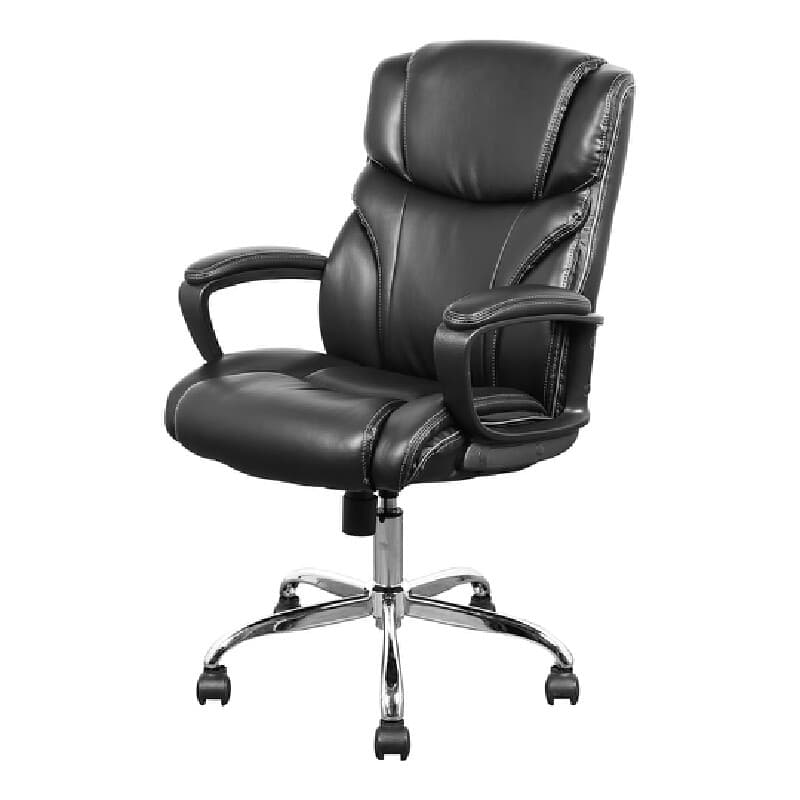 Furradec รุ่น Comfy สีดำ เก้าอี้ผู้บริหาร PU Leather ขาเหล็กโครเมียม ปรับเอนได้ 120 องศา มอบความสบายเหนือระดับ https://lnwchill.com