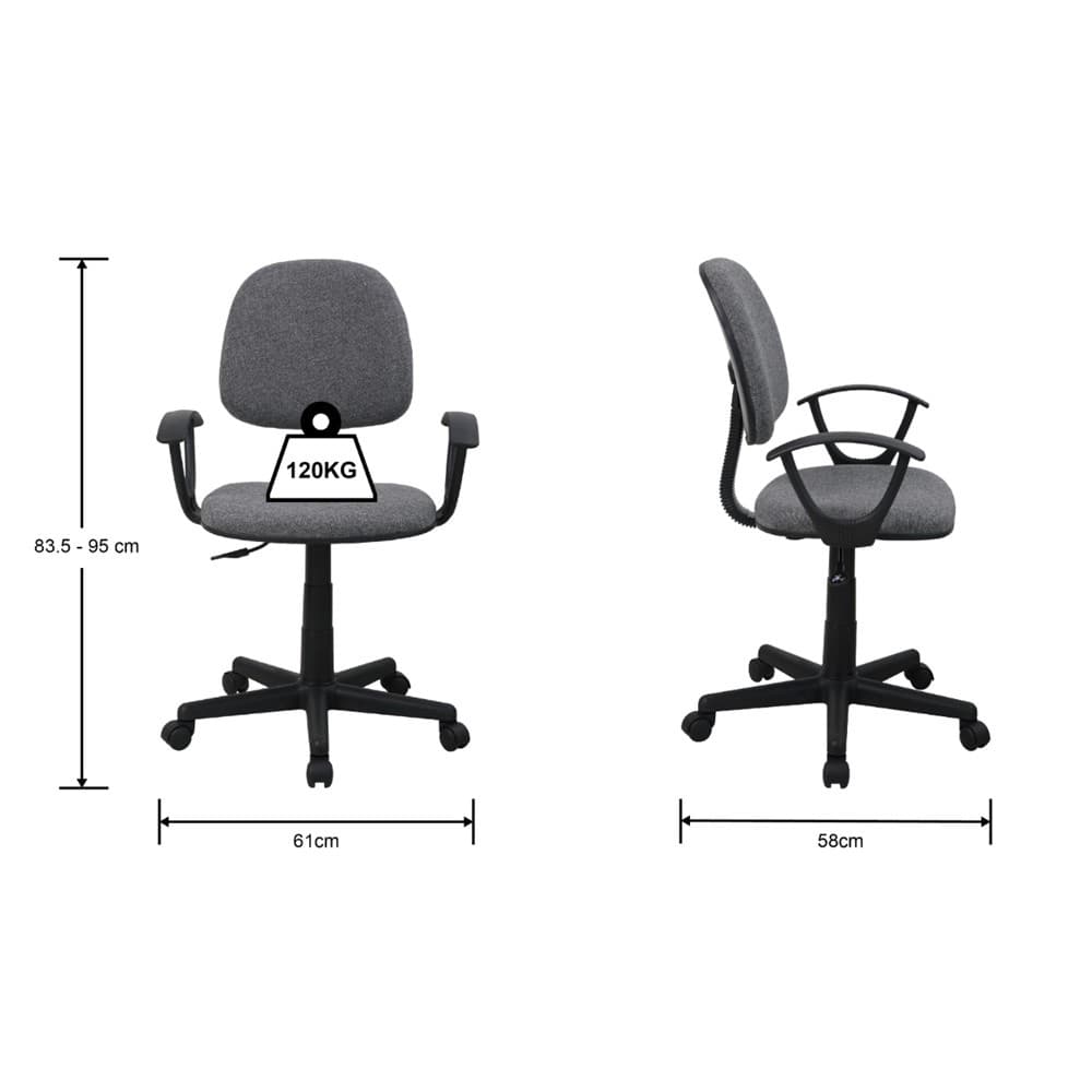 INDEX LIVING MALL เก้าอี้สำนักงาน รุ่นสตีฟ เก้าอี้นั่งทำงาน เก้าอี้เล็ก สีเบจ สีเทา สีดำ เบาะรองนั่งผ้า นุ่ม สบาย รองรับน้ำหนักได้สูงสุด 120 กก. https://lnwchill.com