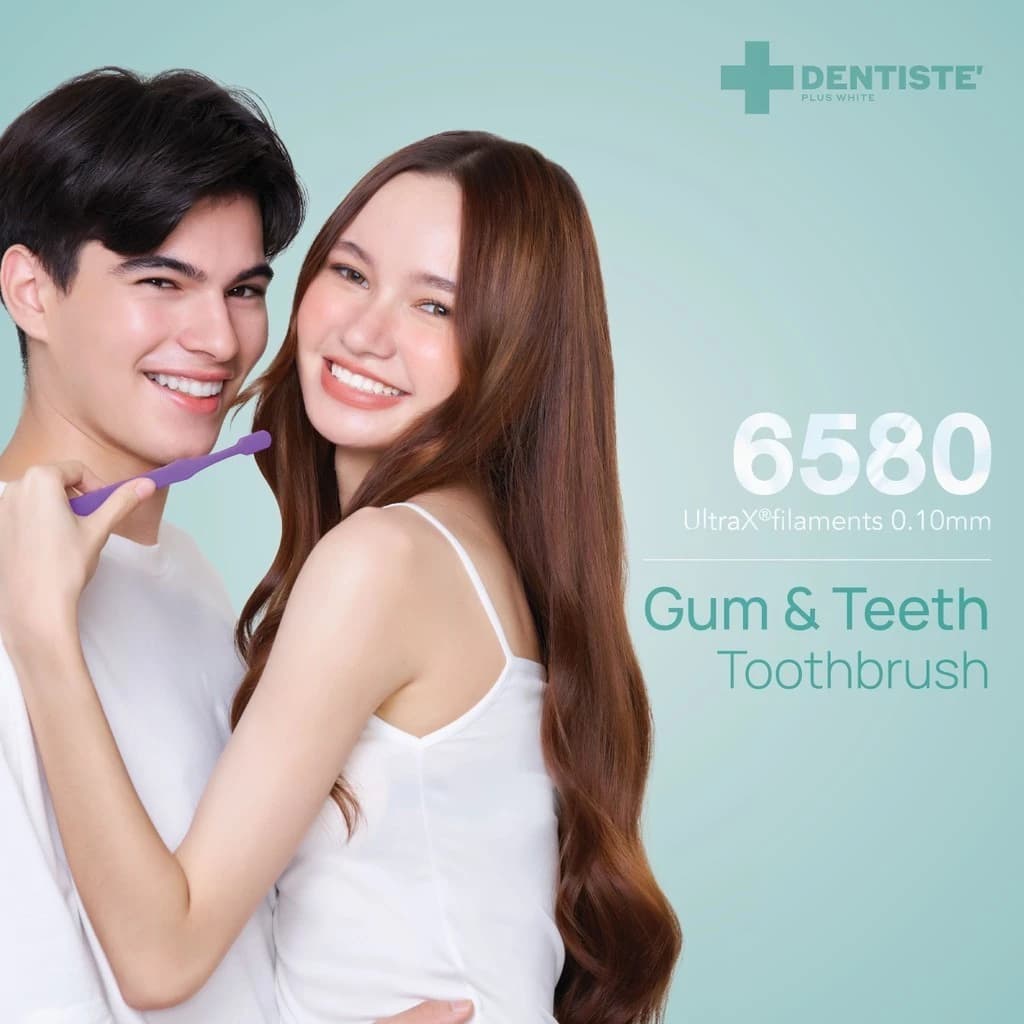 Dentiste' [สินค้าขายดี] Dentiste 6580 Gum แปรงสีฟัน ป้องกันเหงือกร่น ทำความสะอาดล้ำลึก ขนแปรง 6,580 เส้น มากกว่าทั่วไป 4 เท่า https://lnwchill.com