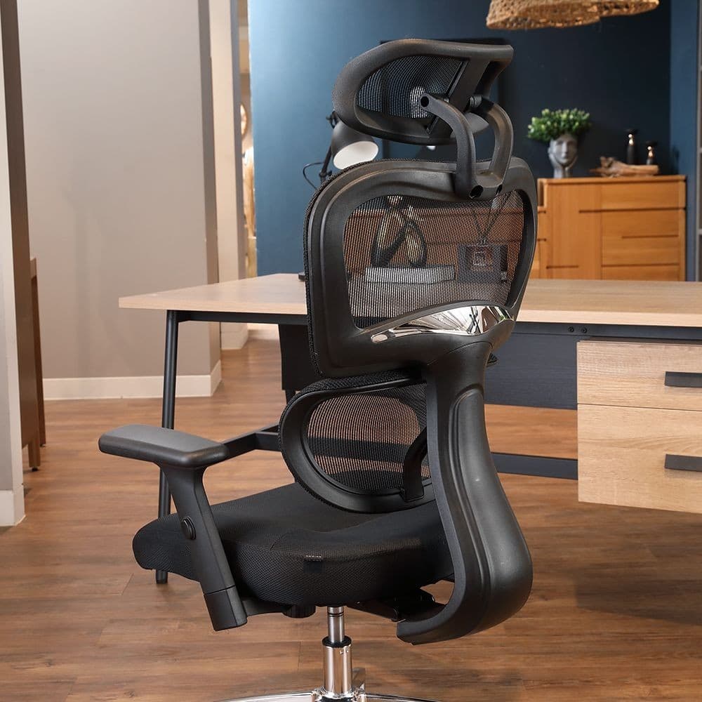 INDEX LIVING MALL เก้าอี้สำนักงานพนักพิงสูง เก้าอี้ทำงานเพื่อสุขภาพ Ergonomic รุ่น ละซี - สีดำ เก้าอี้สีดำ ระบายอากาศดีเยี่ยม รองรับน้ำหนักได้สูงสุด 120 กก. https://lnwchill.com