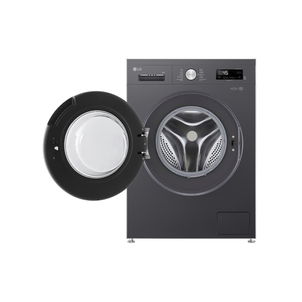 LG รุ่น FB1209S5M เครื่องซักผ้าฝาหน้าความจุ 9 กก สีดำเงางาม ระบบ Inverter Direct Drive ถนอมผ้าอัจฉริยะ ซักสะอาดเงียบสนิทประหยัดพลังงาน https://lnwchill.com