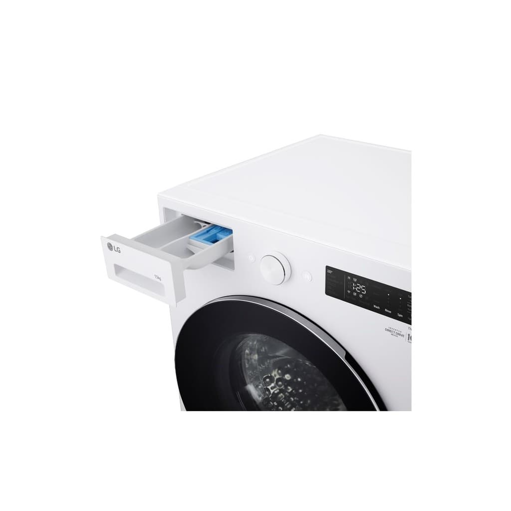 LG รุ่น F2515SNEW เครื่องซักผ้าฝาหน้า ความจุซัก 15 กก. ระบบ AI DD ถนอมผ้าอัจฉริยะ ซักสะอาดล้ำลึกด้วยความจุขนาดใหญ่ประหยัดเวลาและพลังงาน https://lnwchill.com